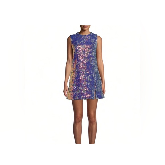 Nicole Miller Collection Sequined Bouclé Shift Dress - Picture 9 of 9